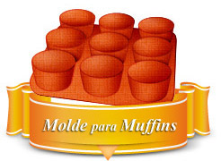 molde para muffins